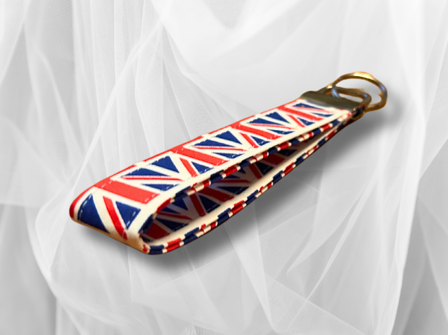 Key Fob, Wristlet Keyring, New Driver Gift, Union Jack