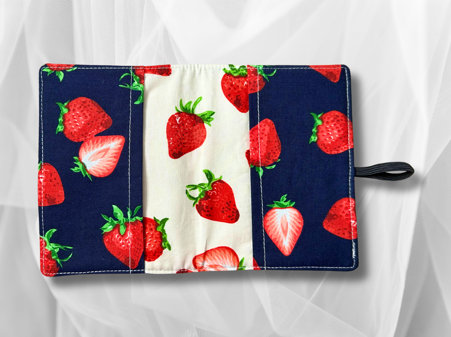 Passport cover, passport holder, passport wallet, Strawberries
