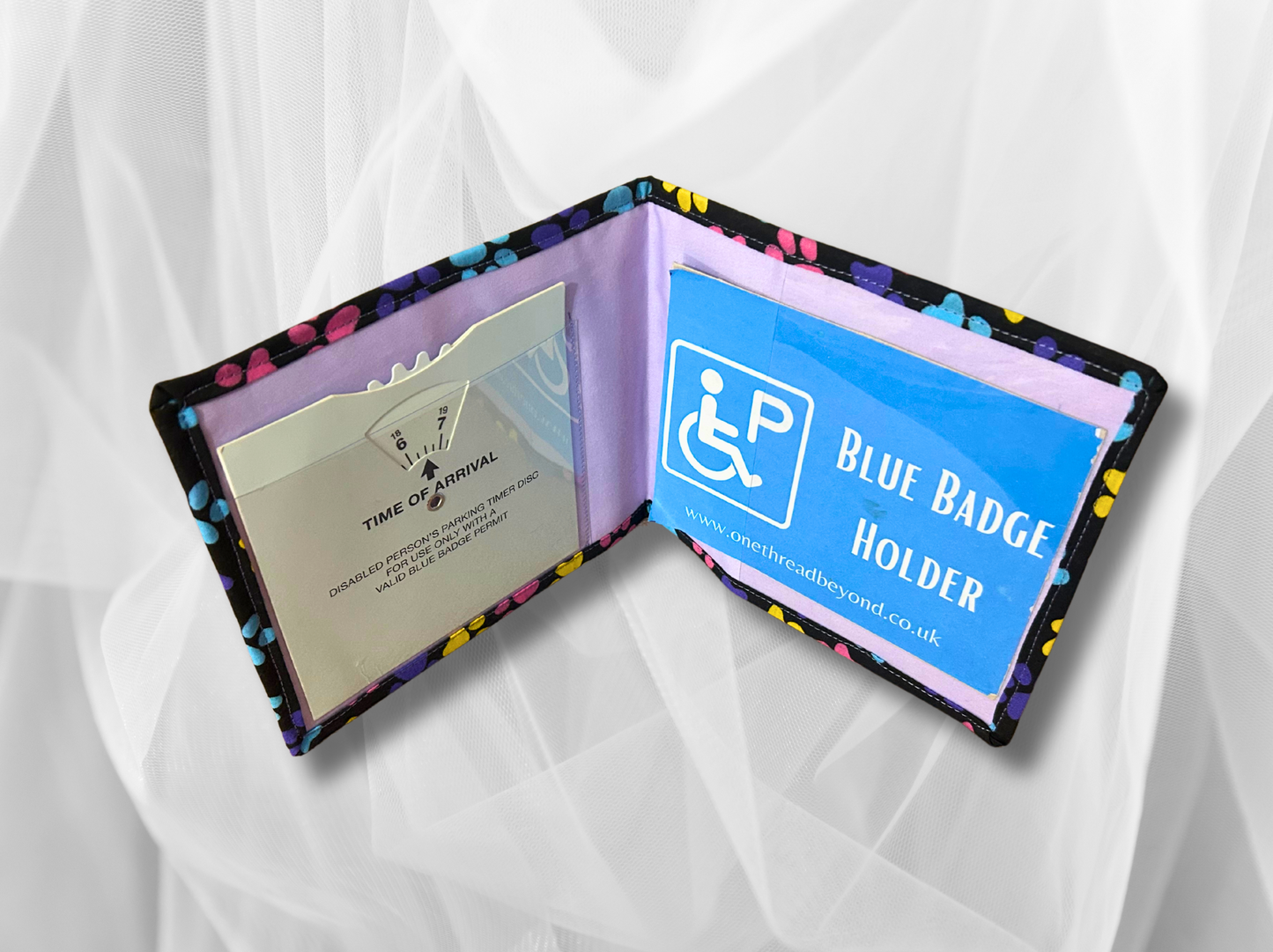 Blue Badge holder, Disabled parking permit holder, Paw prints blue badge holder, Fabric blue badge holder