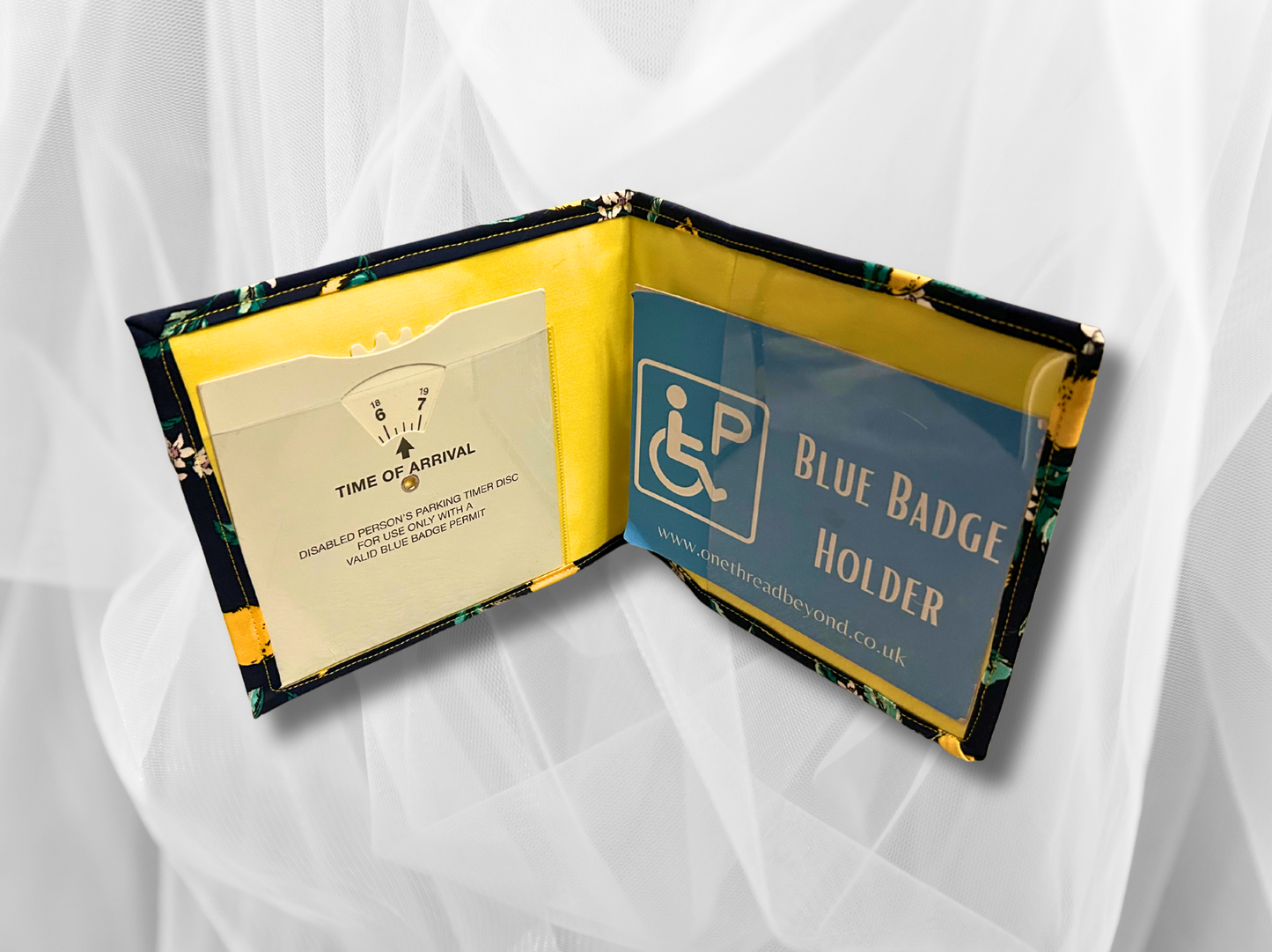 Blue Badge holder, Disabled parking permit holder, Lemons blue badge holder, Fabric blue badge holder