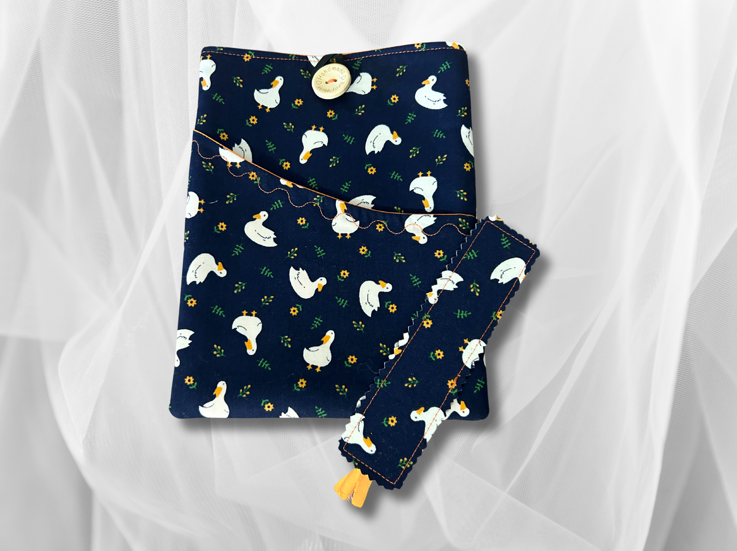 Book Sleeve, Book Protector, Book cover, Book mark, Duck book holder