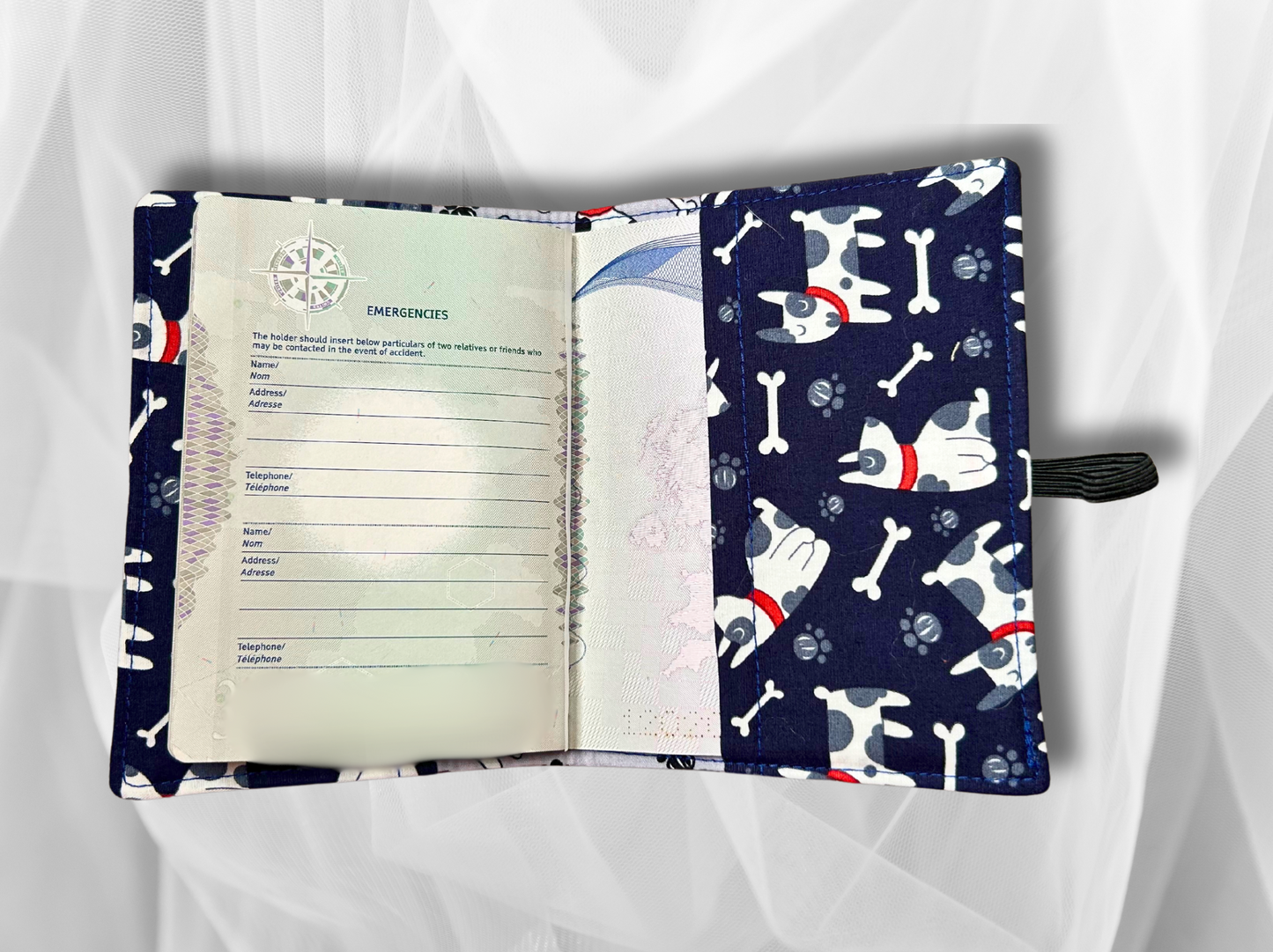 Passport cover, passport holder, passport wallet, Puppies
