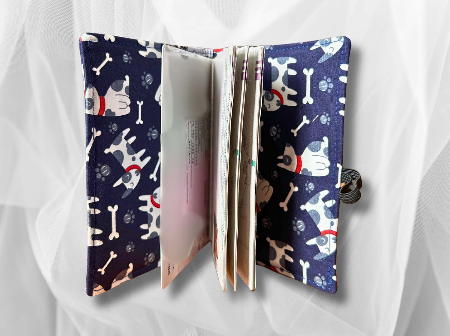 Passport cover, passport holder, passport wallet, Puppies