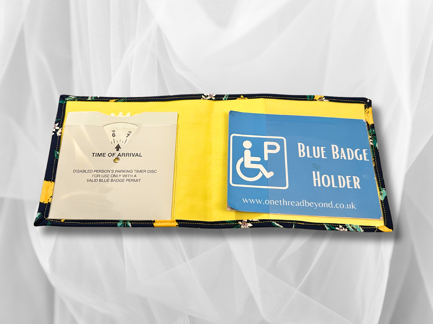 Blue Badge holder, Disabled parking permit holder, Lemons blue badge holder, Fabric blue badge holder