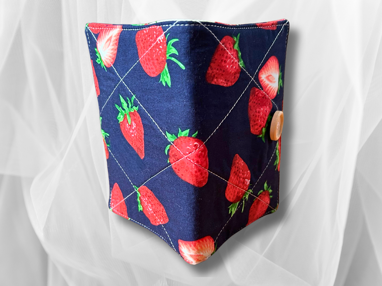 Passport cover, passport holder, passport wallet, Strawberries