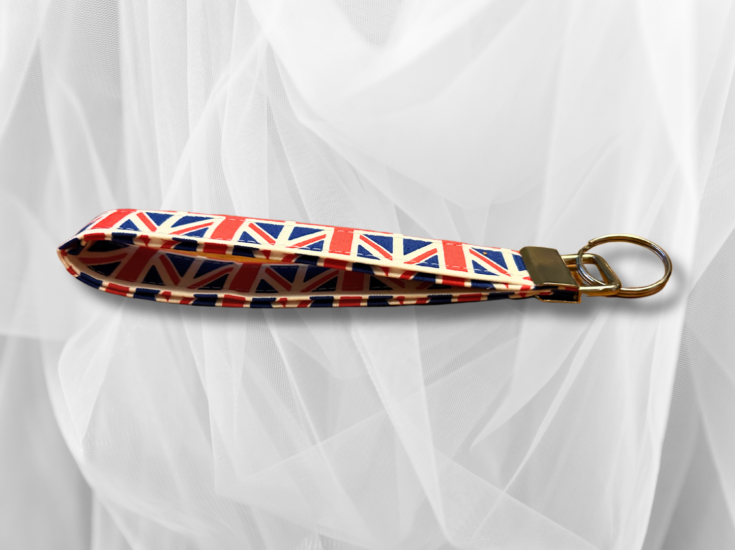 Key Fob, Wristlet Keyring, New Driver Gift, Union Jack
