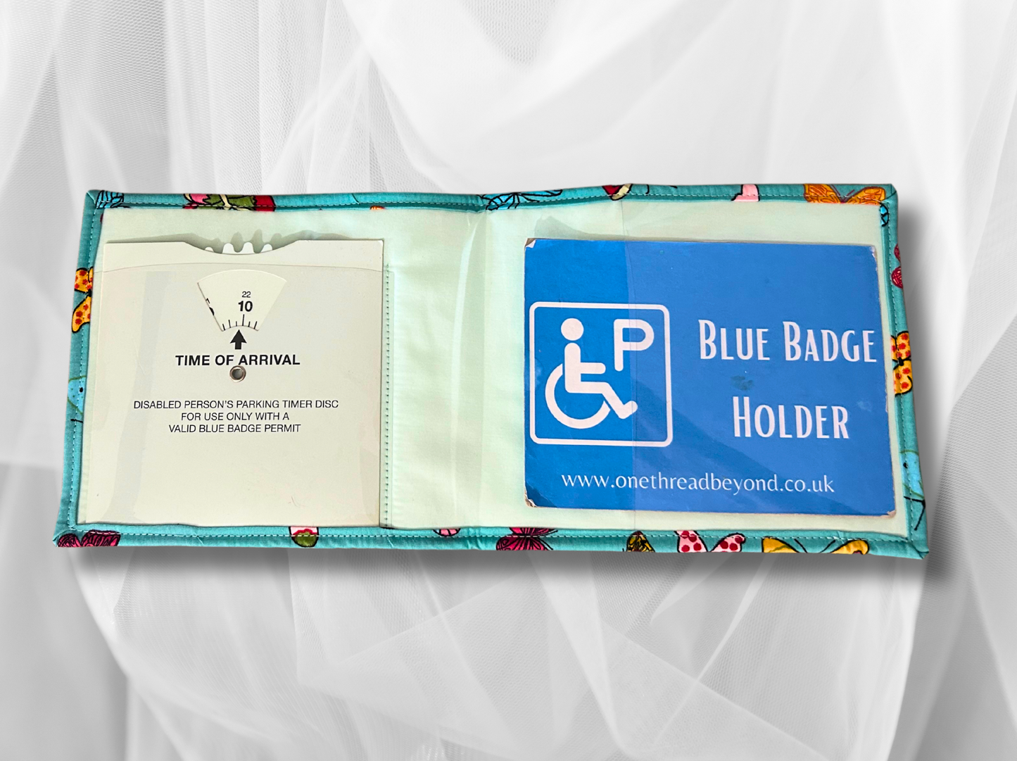 Blue Badge holder, Disabled parking permit holder, Butterfly blue badge holder, Fabric blue badge holder, Childrens blue badge holder