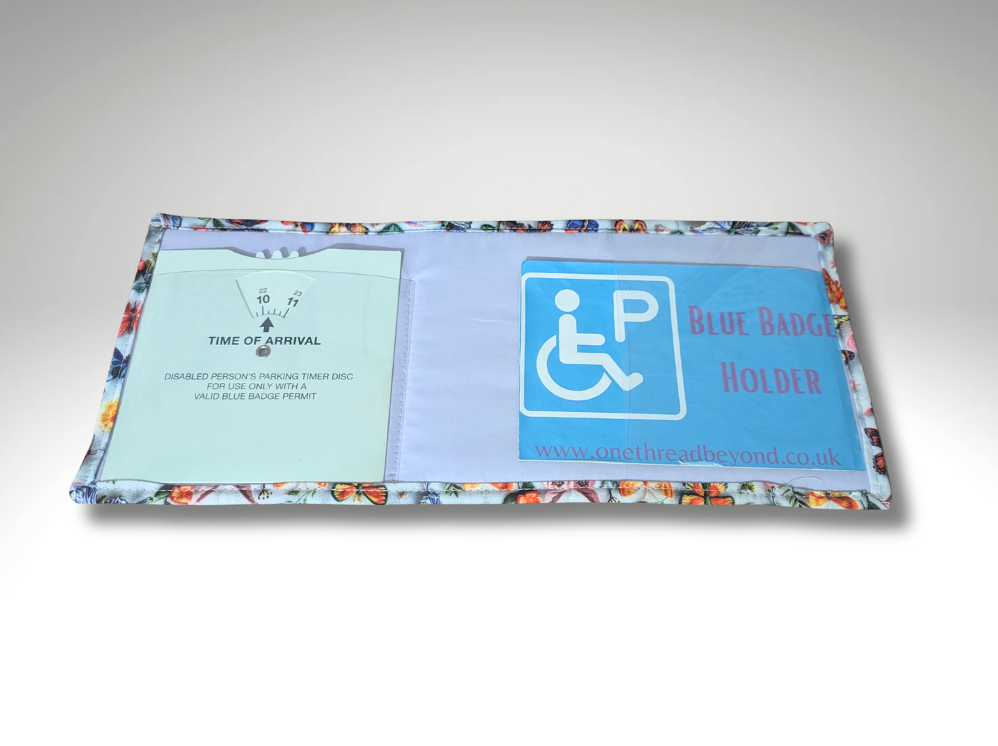 Blue Badge holder, Disabled parking permit holder, Fabric blue badge holder, Butterfly, Key Fob