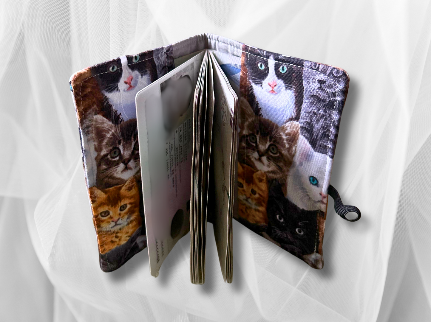 Passport cover, passport holder, passport wallet, Cats