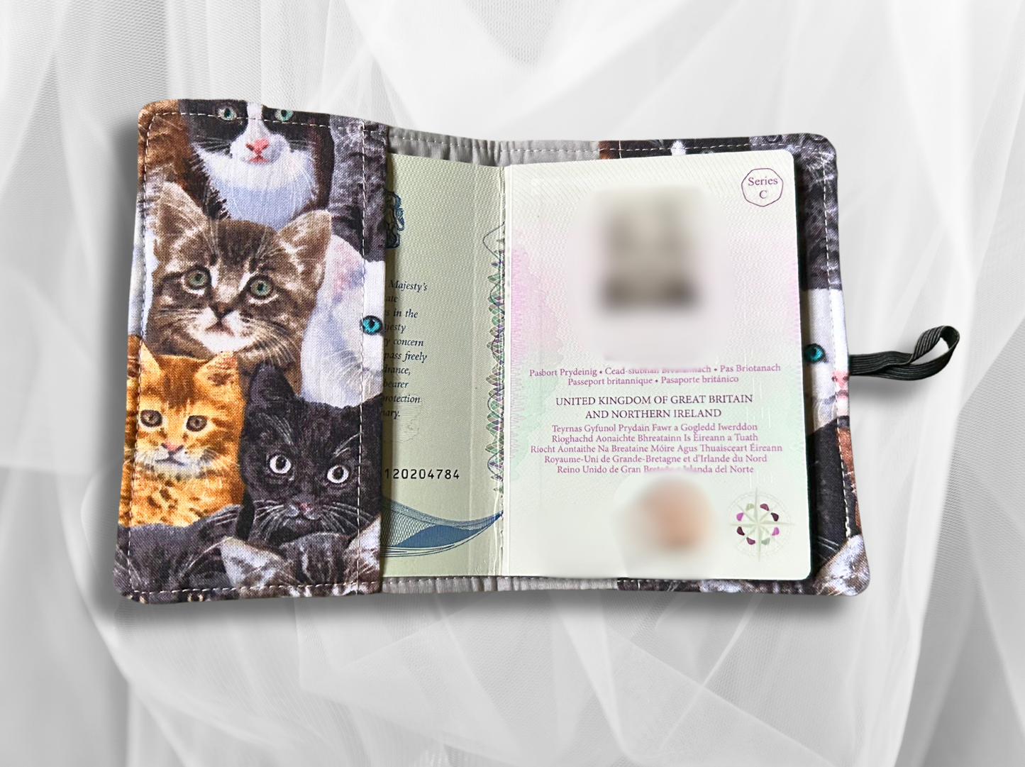 Passport cover, passport holder, passport wallet, Cats