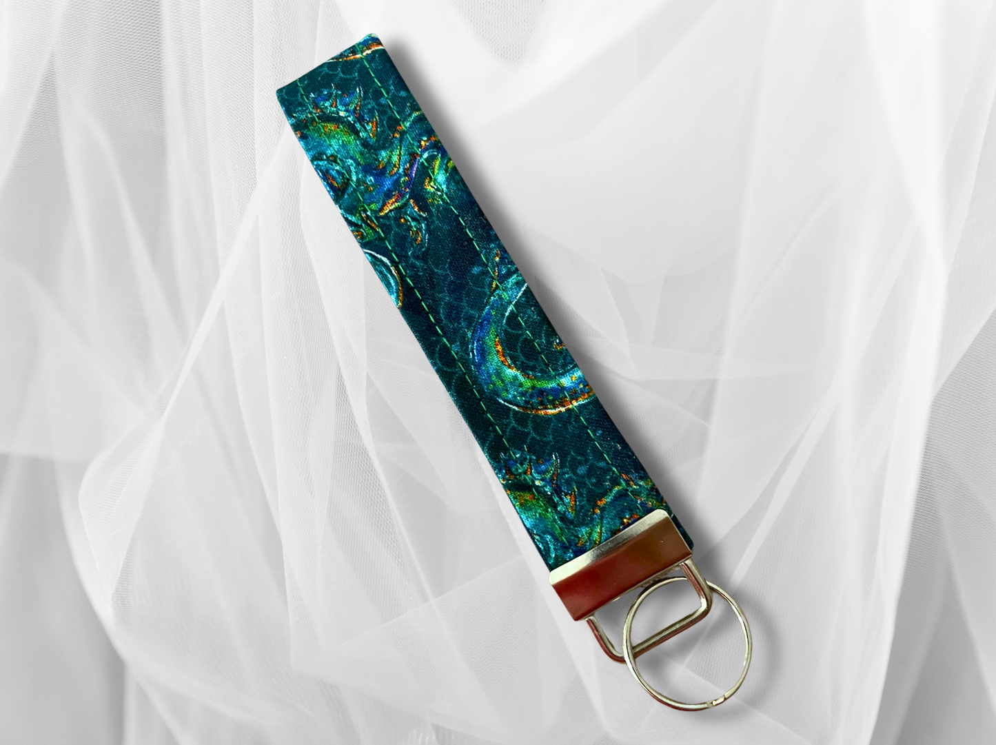 Key Fob, Wristlet Keyring, New Driver Gift, Dragons
