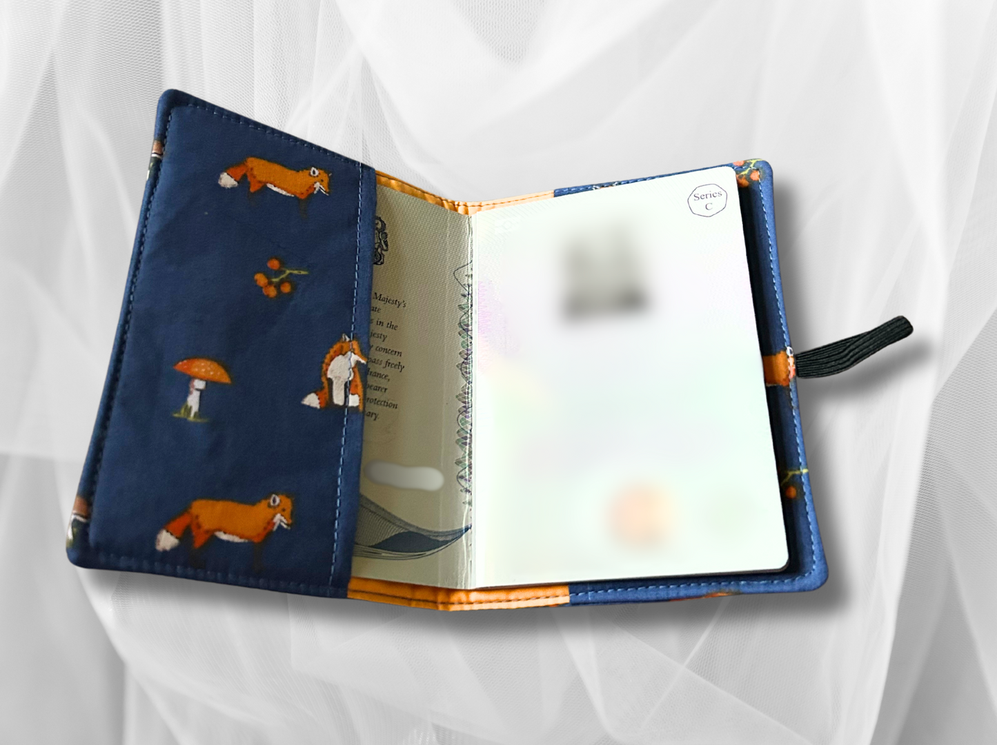 Passport cover, passport holder, passport wallet, Foxs