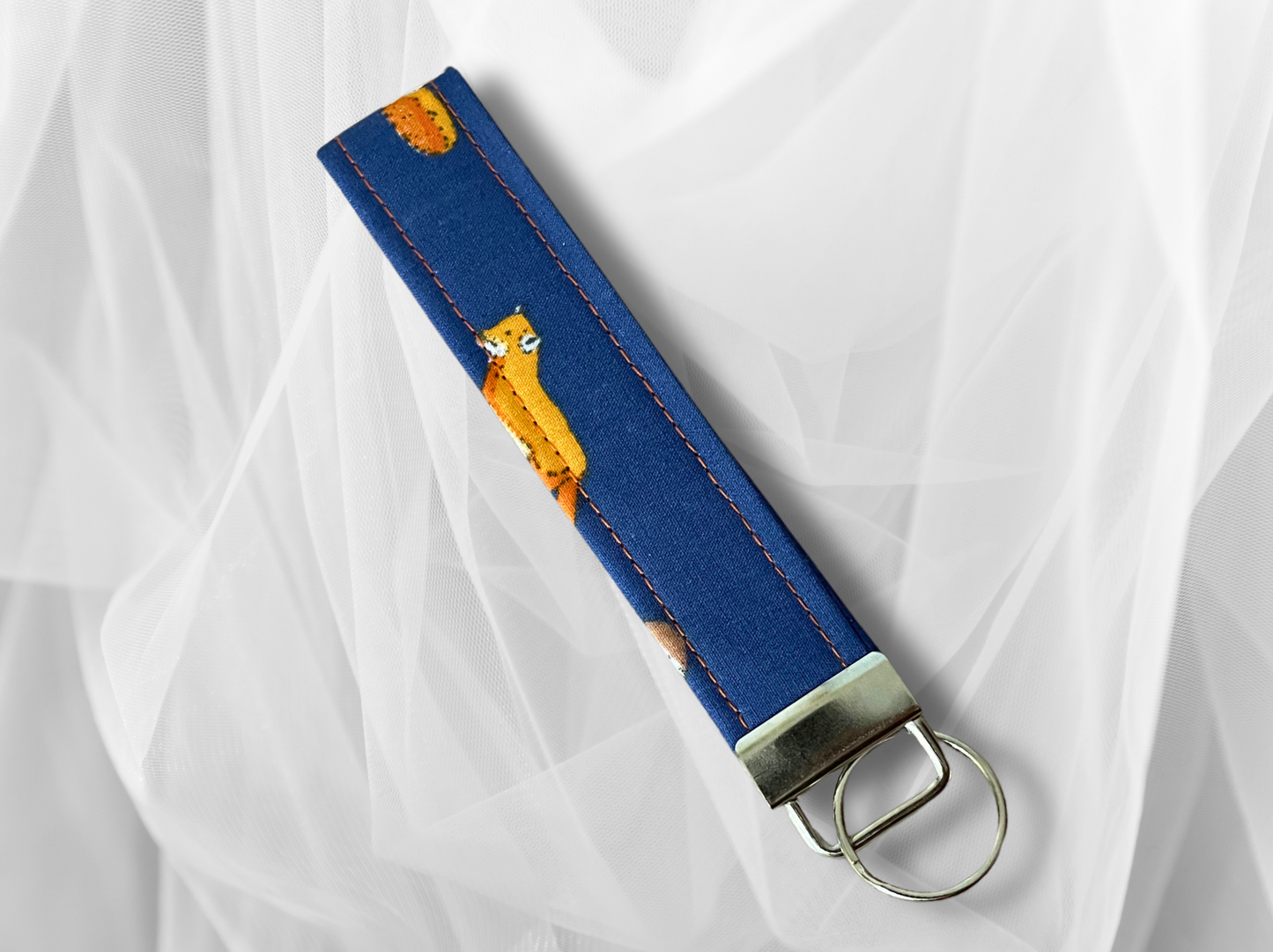 Key Fob, Wristlet Keyring, New Driver Gift, Fox