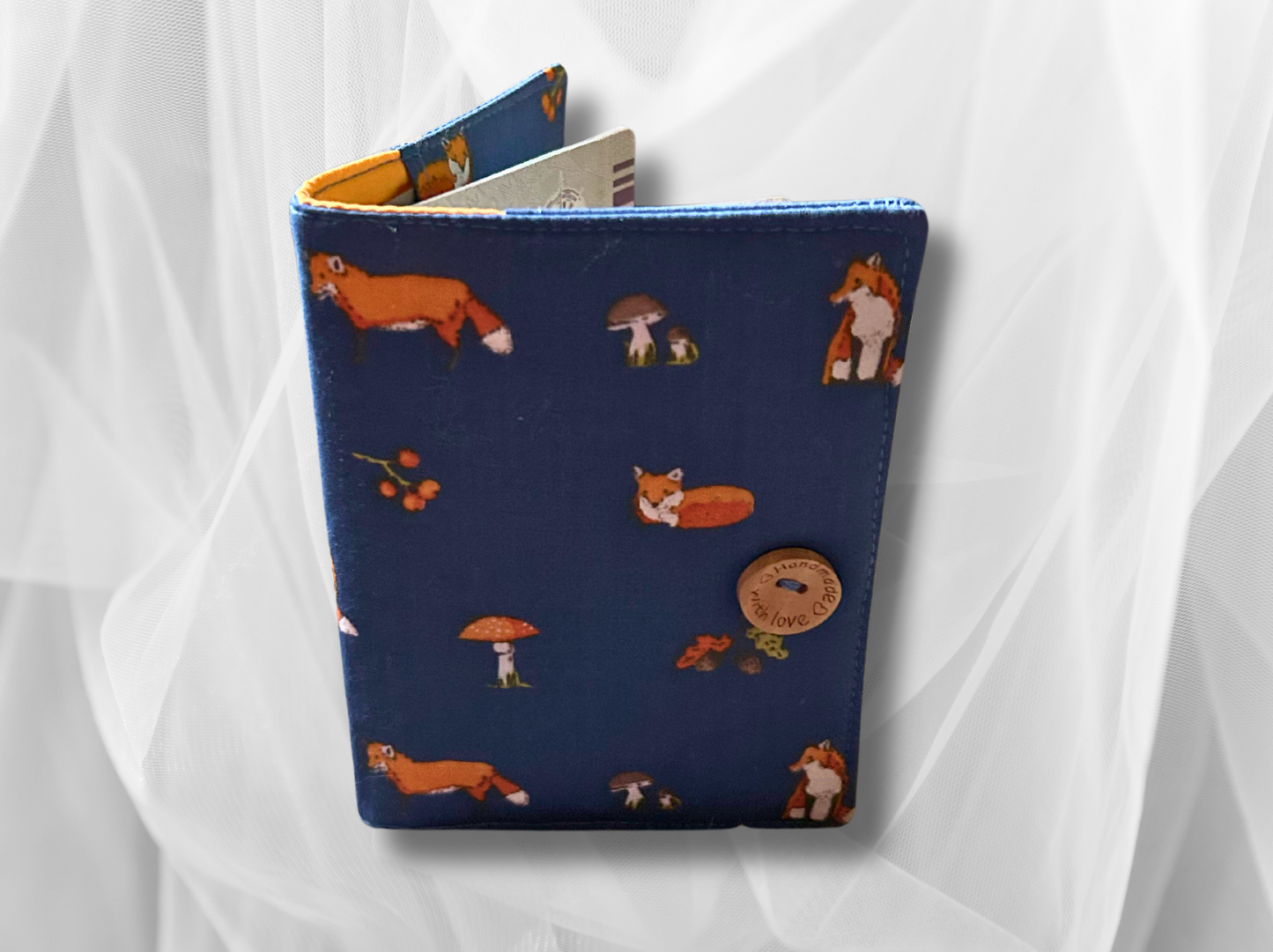 Passport cover, passport holder, passport wallet, Foxs