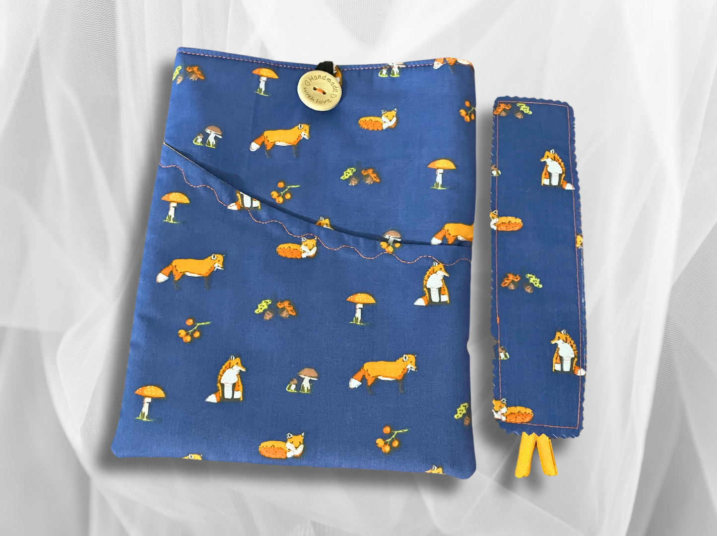 Book Sleeve, Book Protector, Book cover, Book mark, Fox book holder
