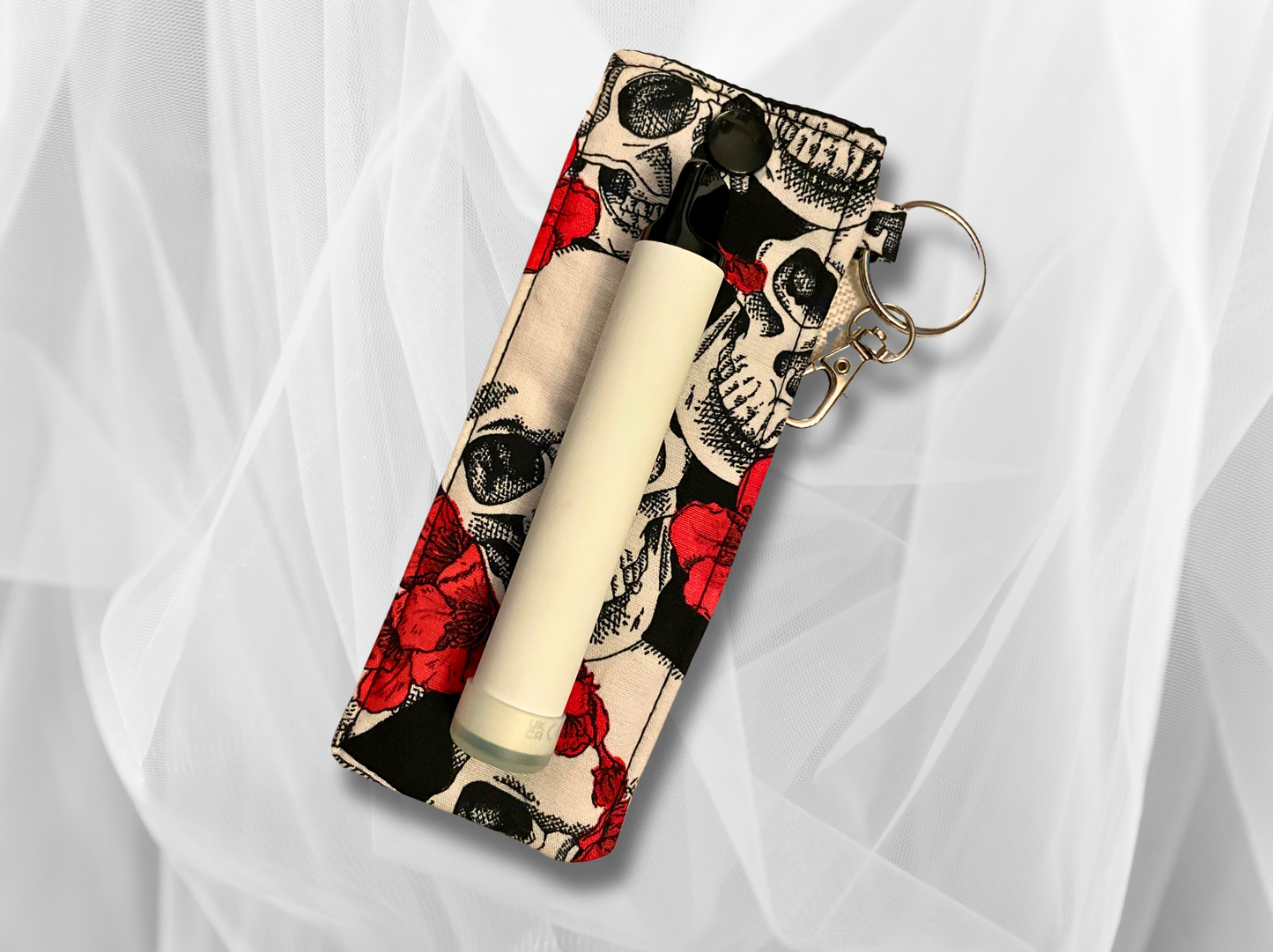 Vape holder, Vape pen case, Skulls and Roses