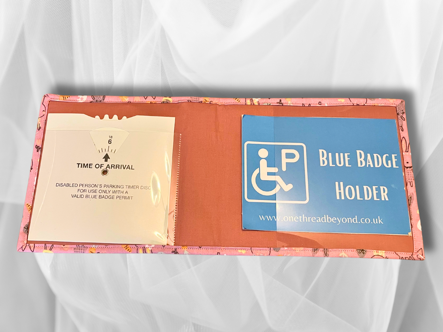 Blue Badge holder, Disabled parking permit holder, Cute rabbit blue badge holder, Fabric blue badge holder
