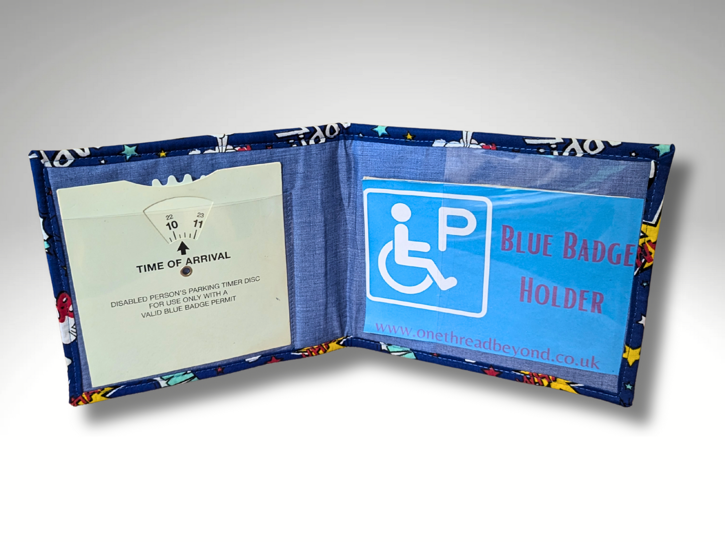 Childrens Blue Badge Holder, Kids blue badge holder, Comic