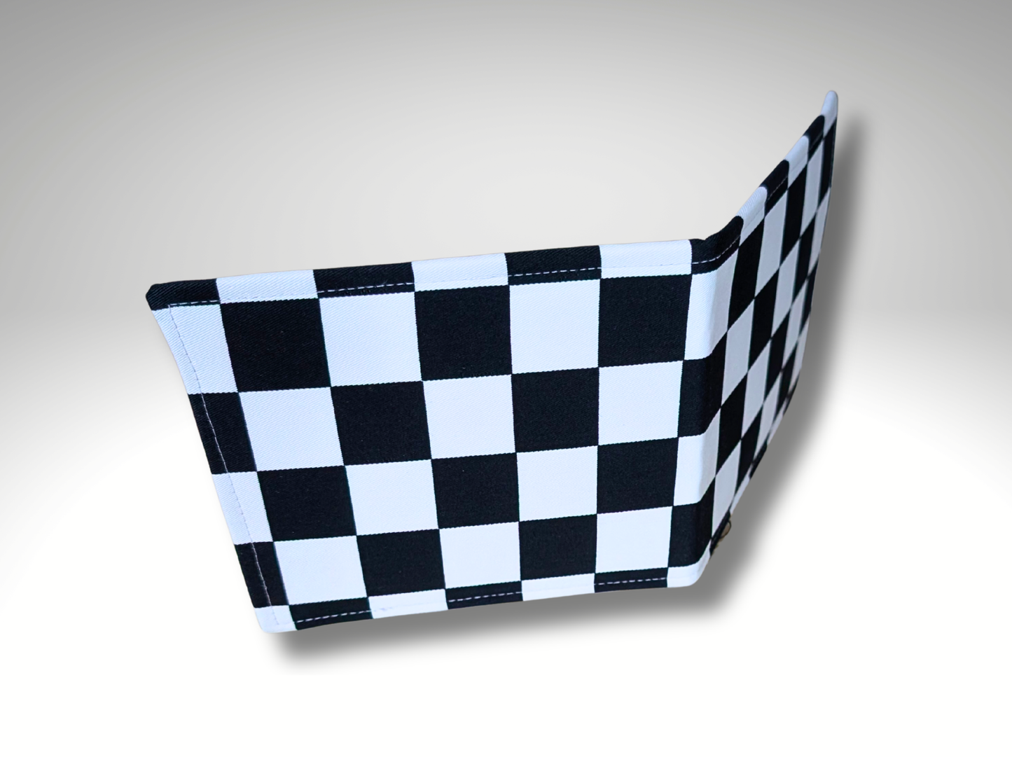Monochrome Blue Badge holder, Hologram Safe, Disabled parking permit, Black and White checkered