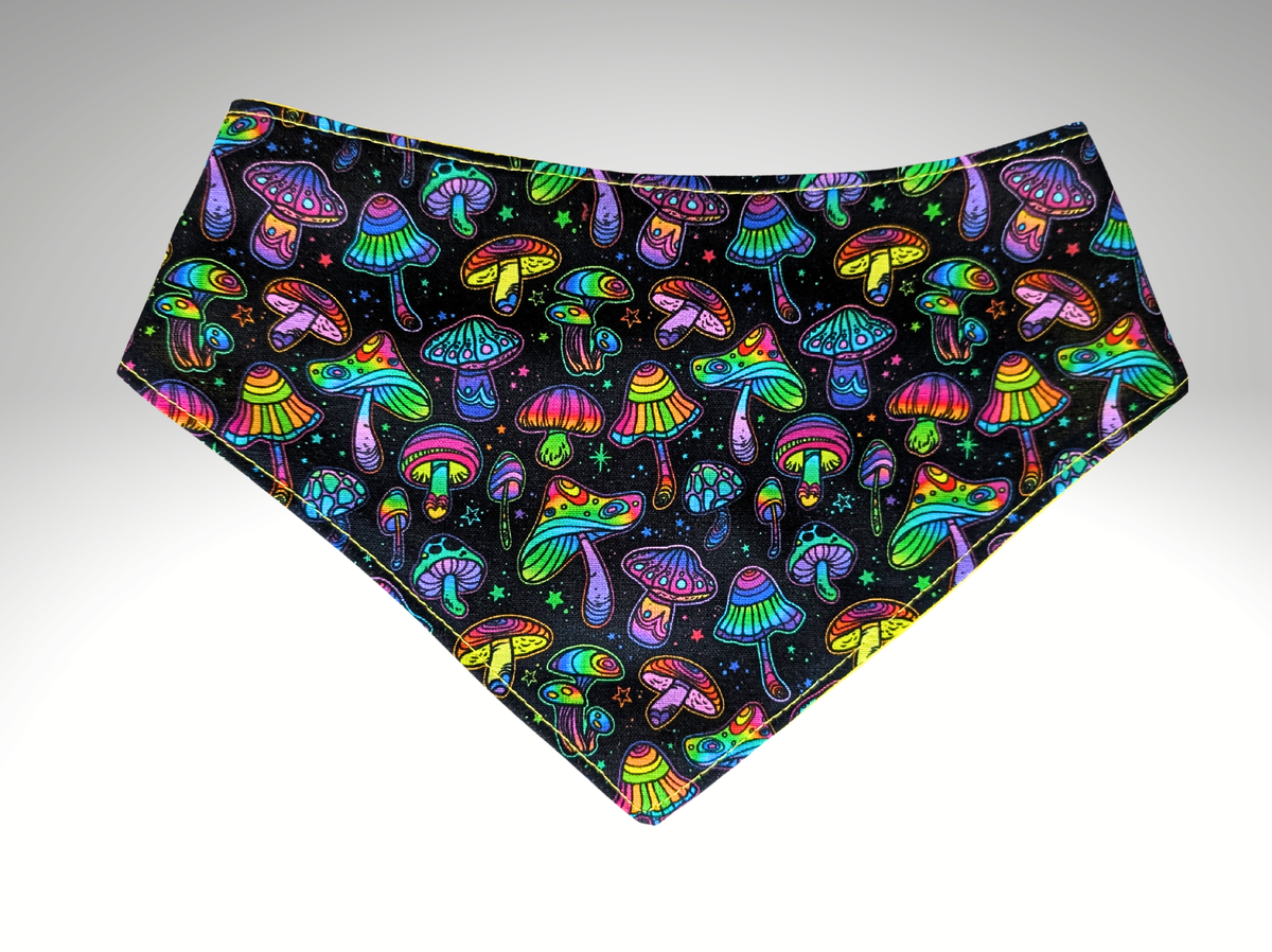 Fun Pet Bandana, dog, cat, mushrooms