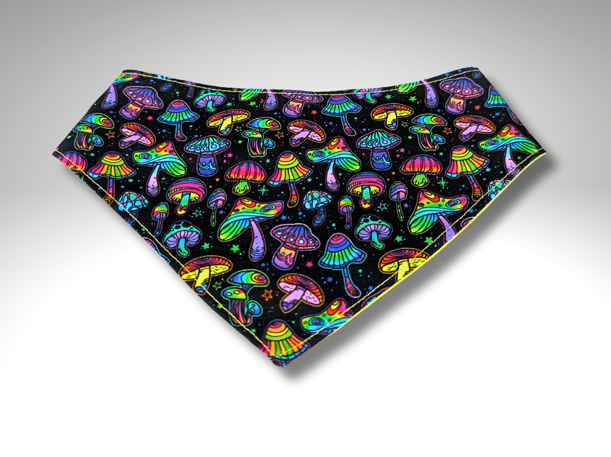 Fun Pet Bandana, dog, cat, mushrooms