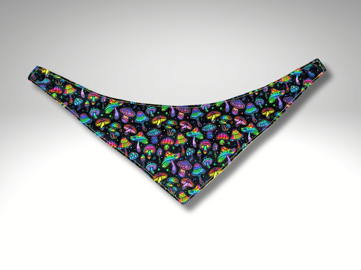 Fun Pet Bandana, dog, cat, mushrooms