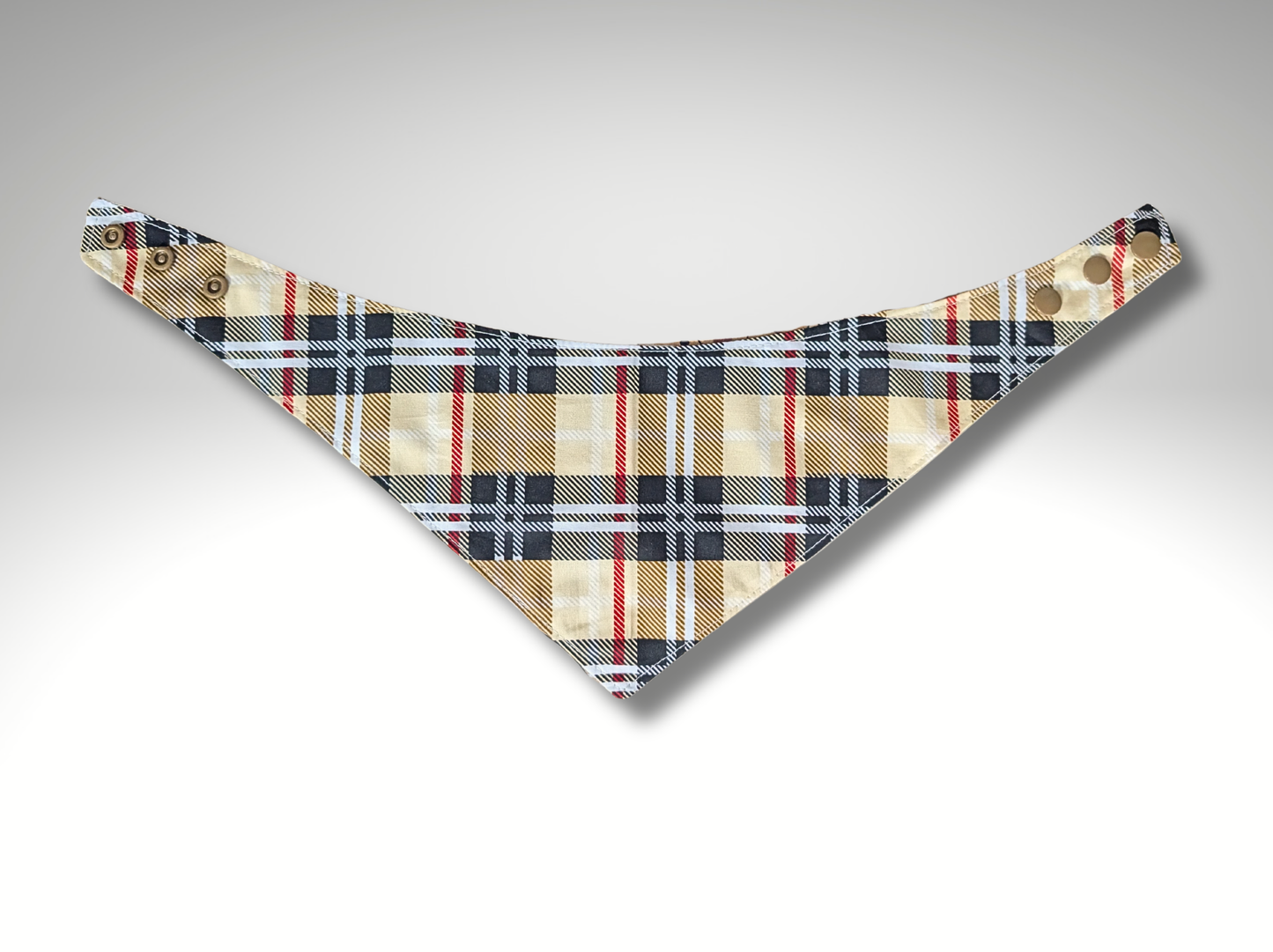 Pet Bandana, dog, cat, Cream Tartan, Pet accessories