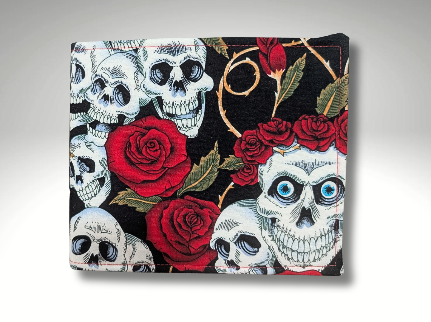 Blue Badge holder, Disabled parking permit holder, skulls and roses blue badge holder, Halloween