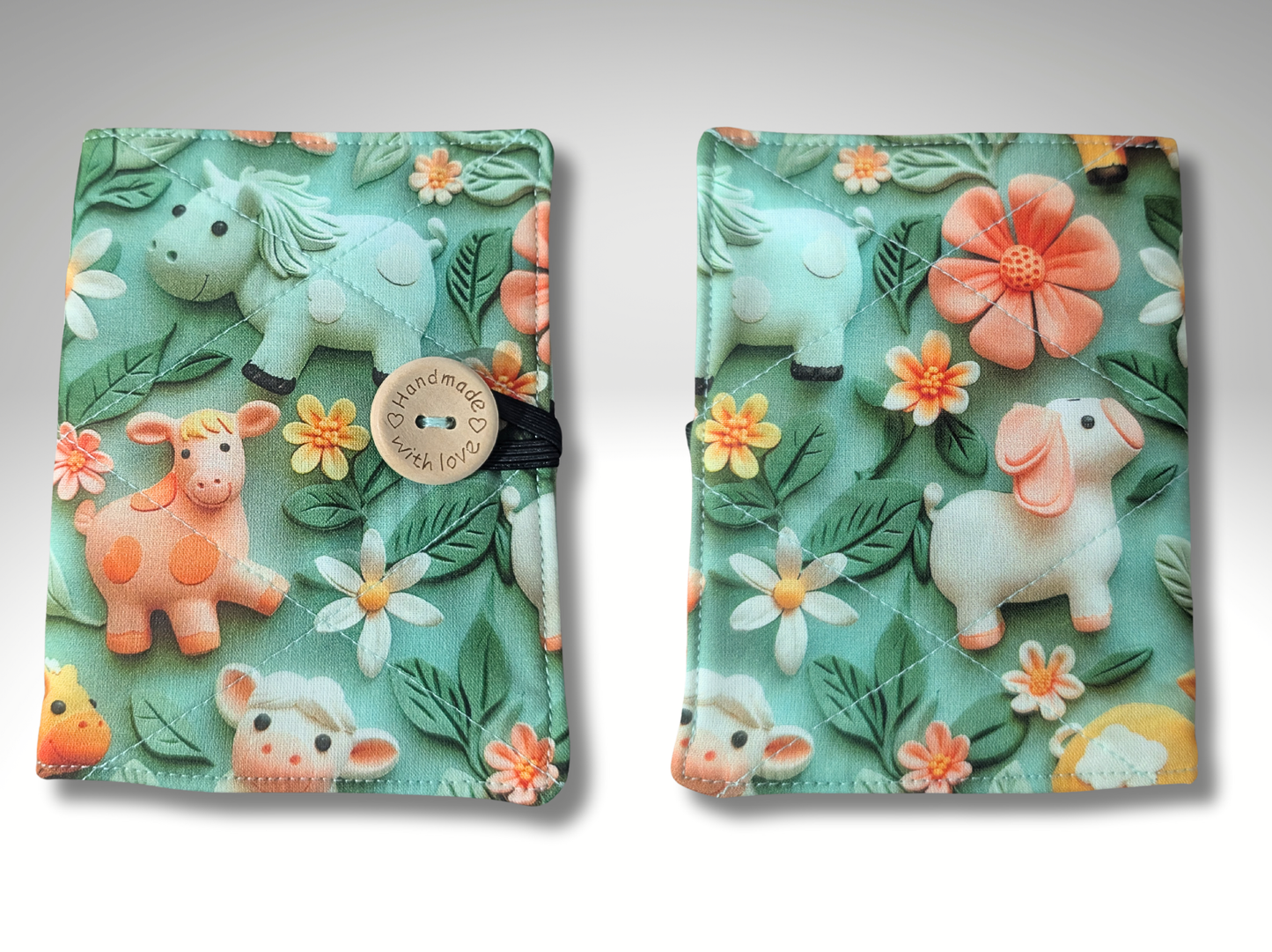 Passport cover, passport holder, passport wallet, passport protector, Farm animals