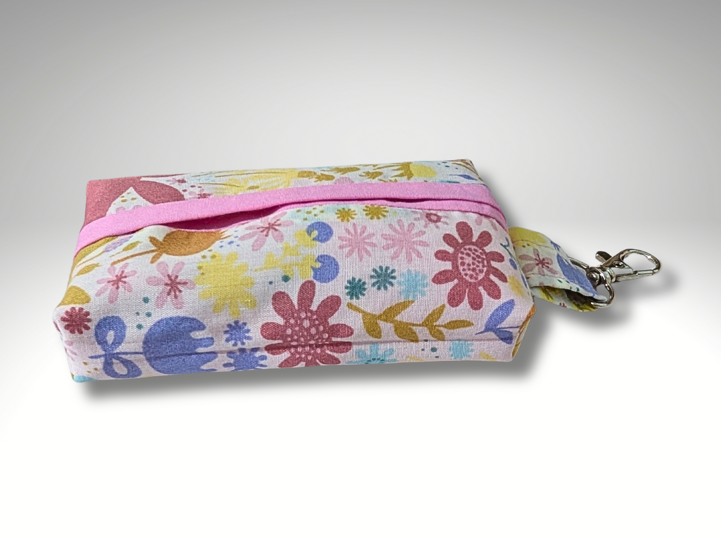 Pocket tissue holder, Key fob tissue holder, travel tissue, Spring Rabbits