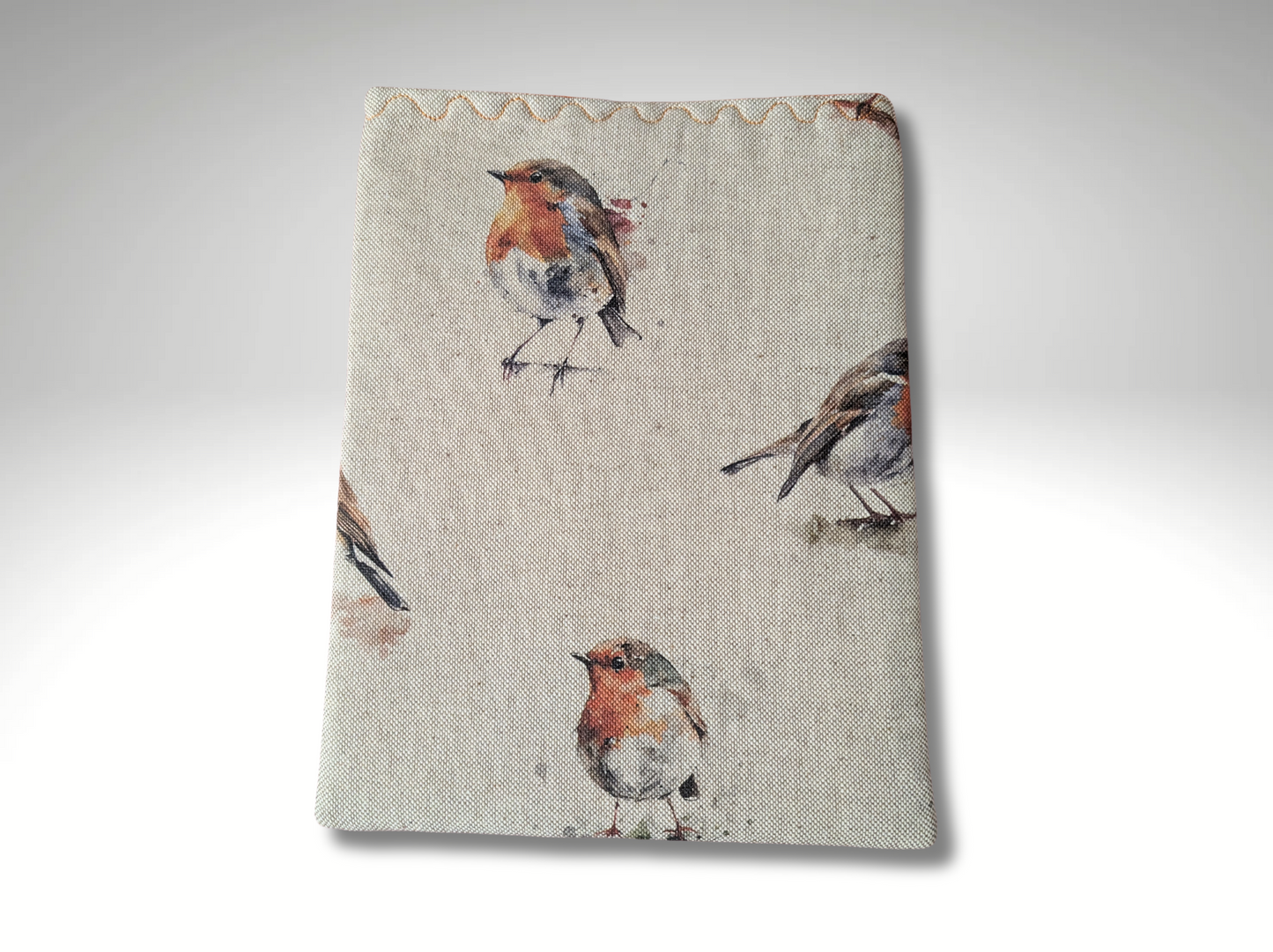 Book sleeve, book protector, book jacket, bookmark, Robin book cover