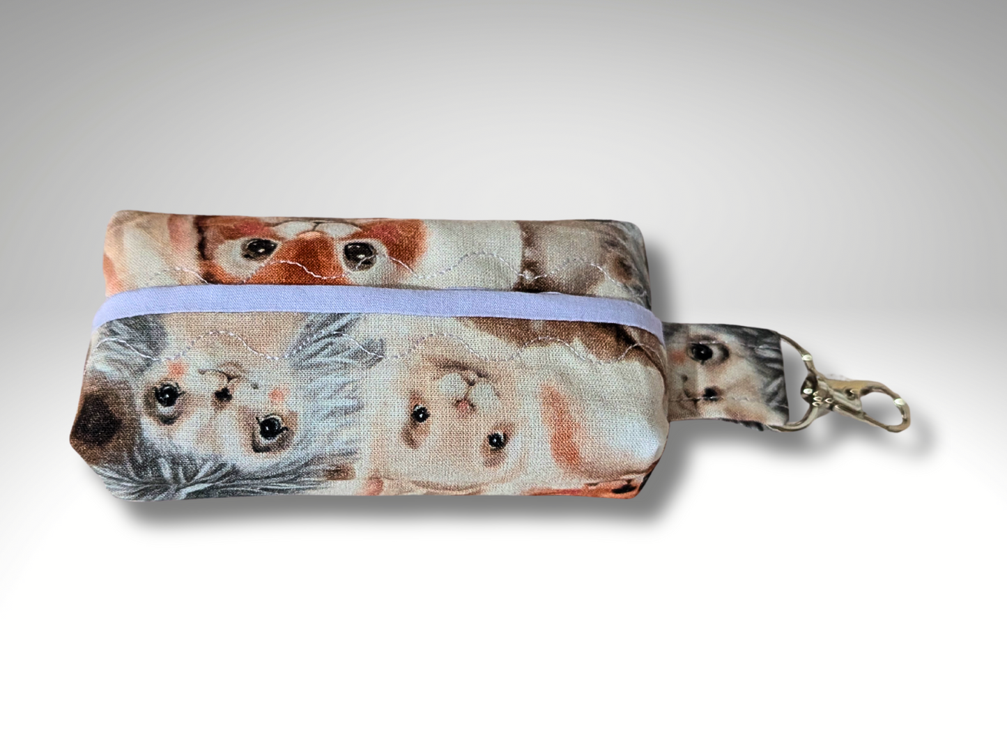 Pocket tissue holder, Key fob tissue holder, travel tissue, tissue dispenser, cute animals