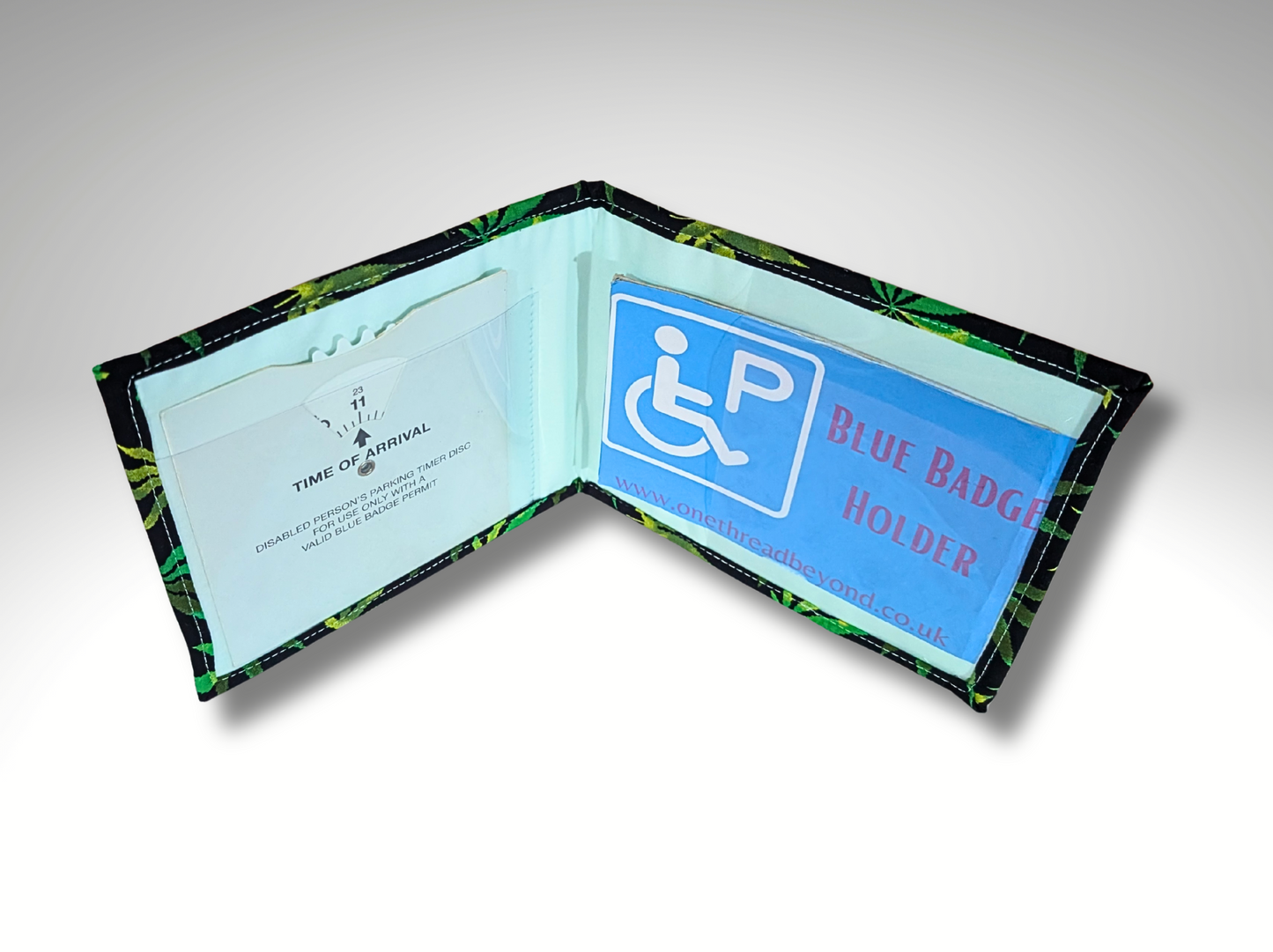 Blue Badge holder, Disabled parking permit holder, Hemp Leaf, Hologram safe