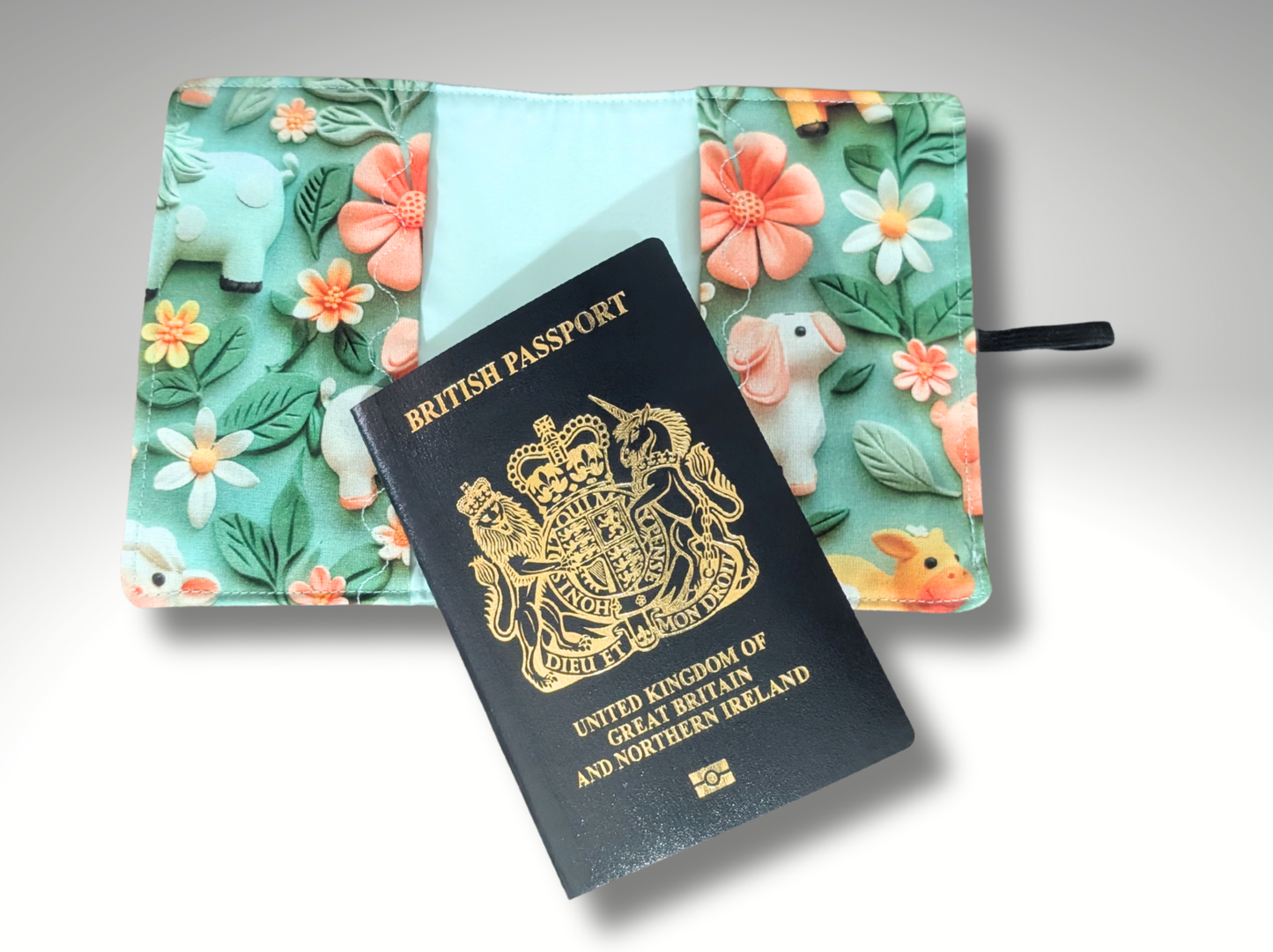 Passport cover, passport holder, passport wallet, passport protector, Farm animals