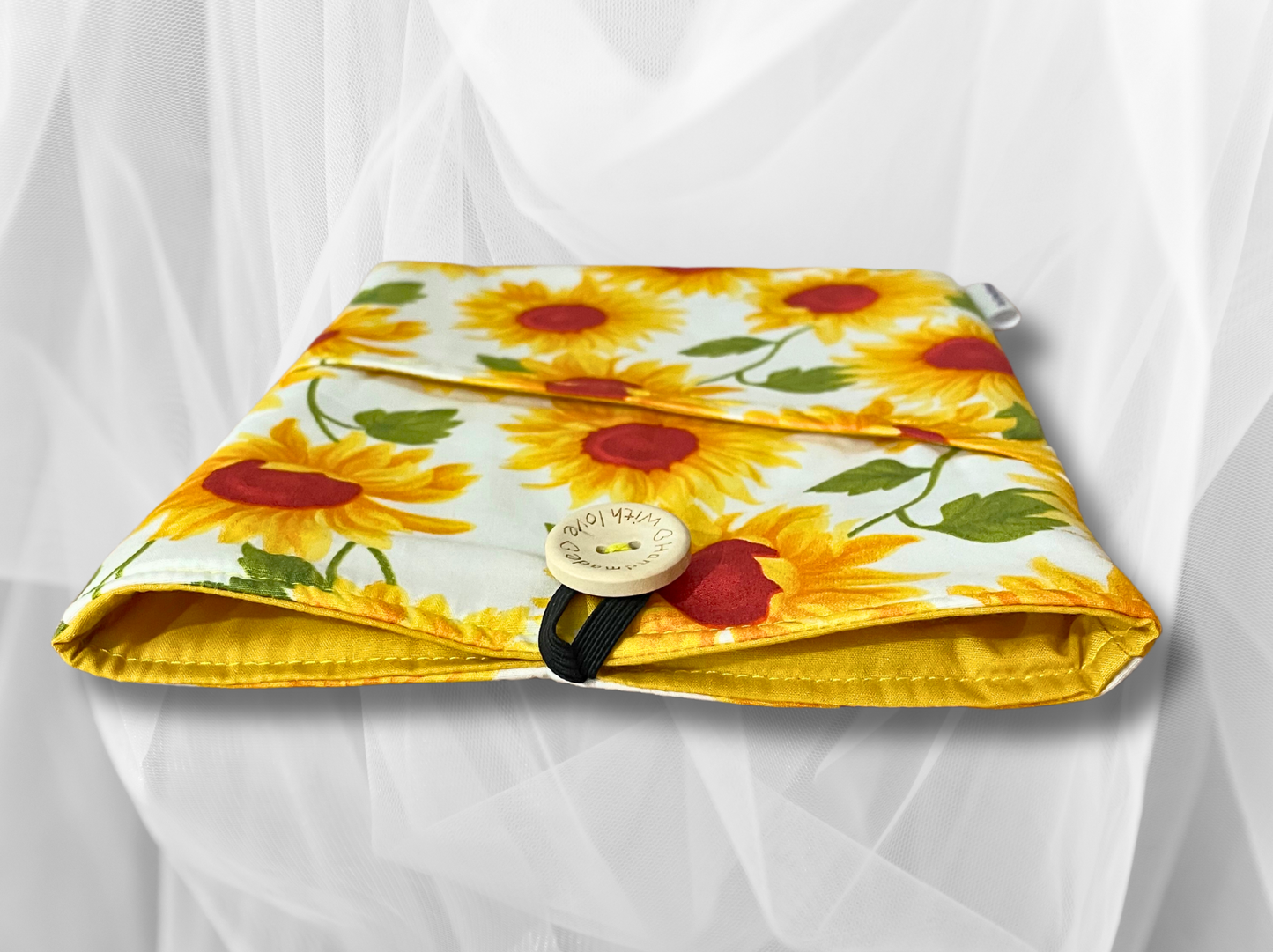 Book Sleeve, Book protector, book protector, Book cover, Book Pouch, book mark, sunflowers