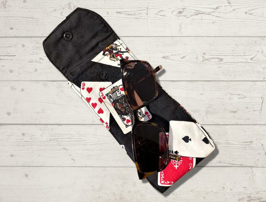 Glasses case, soft padded glasses case, deck of cards, reading glasses case, soft pouch