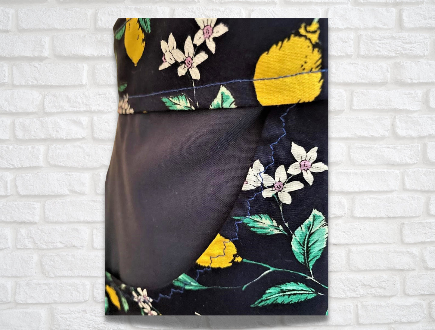 Apron, Half apron, Waist Apron With pocket, Lemons, House apron, Peg apron