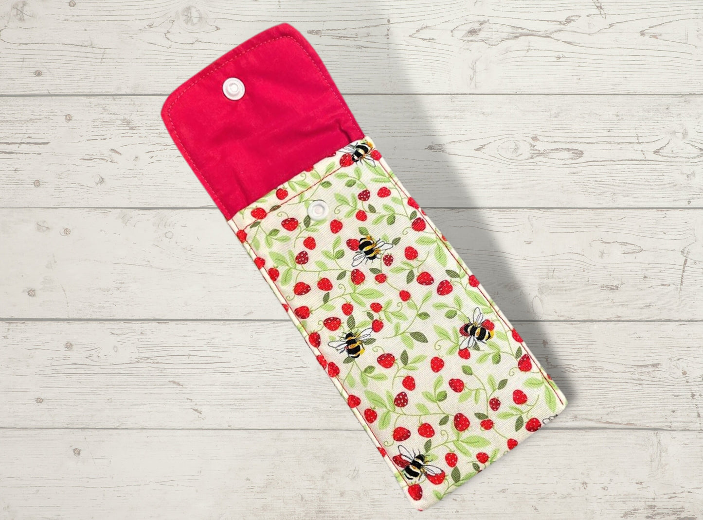 Glasses case, soft padded glasses case, soft pouch, Bumble Bees, mothers day gift