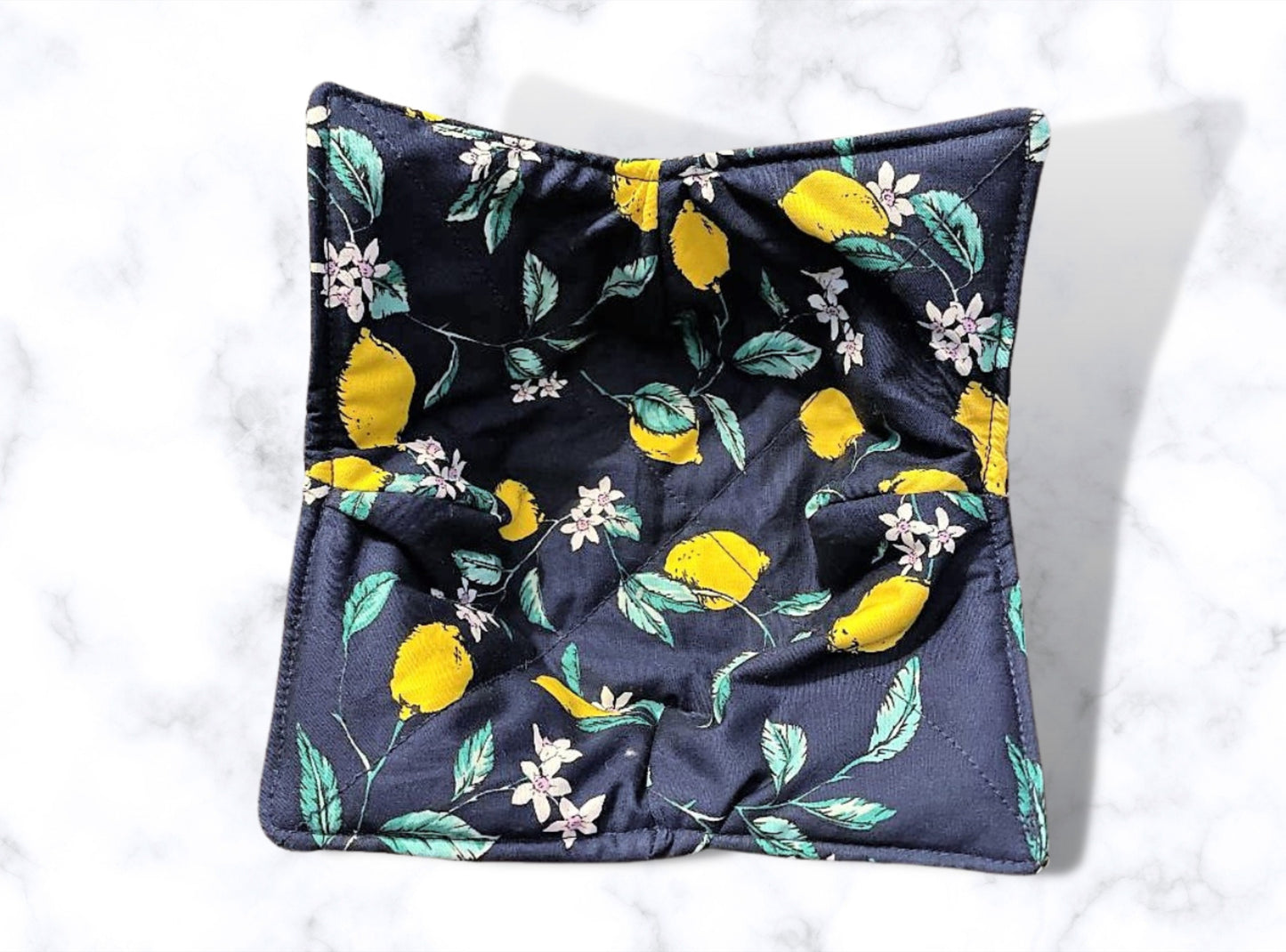 Bowl cozy, Lemon bowl cosy, mothers day gift, housewarming gift, bowl holder, Fruit bowl, bowl hug