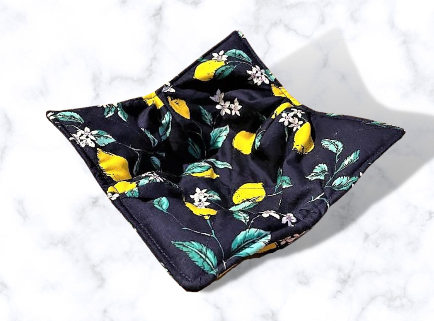 Bowl cozy, Lemon bowl cosy, mothers day gift, housewarming gift, bowl holder, Fruit bowl, bowl hug