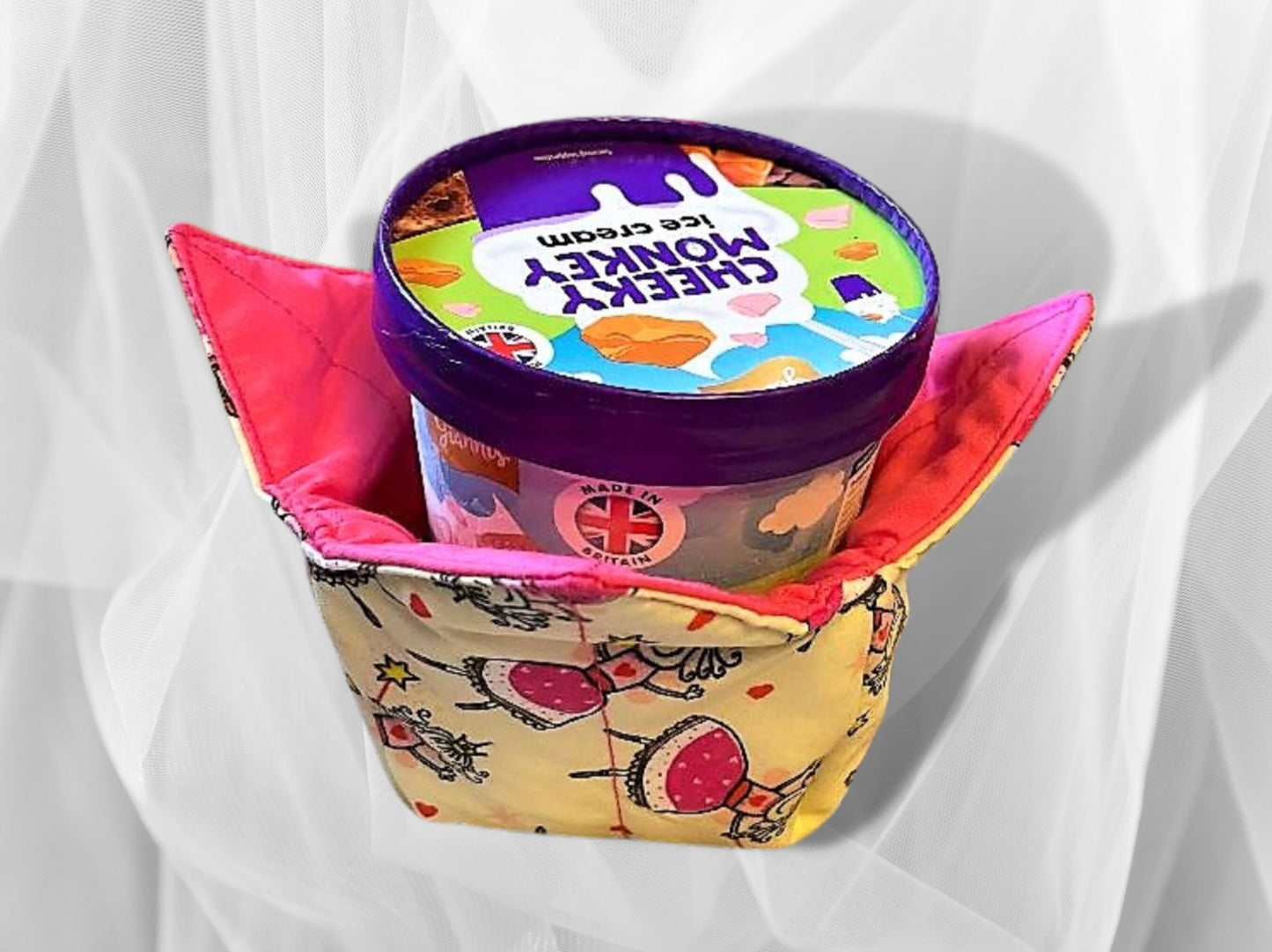 Ice cream cozy, Ice cream holder, ice cream bowl, Noodle bowl, Kids party bowl, bowl holder, party gift, Princess