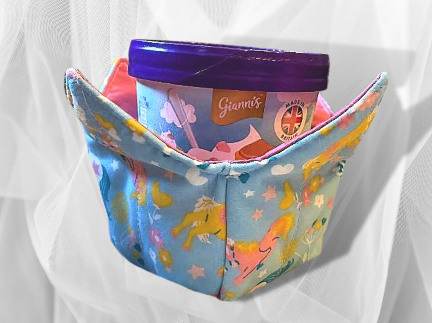 Ice cream cozy, Ice cream holder, ice cream bowl, Noodle bowl, Kids party bowl, bowl holder, party gift, Unicorns