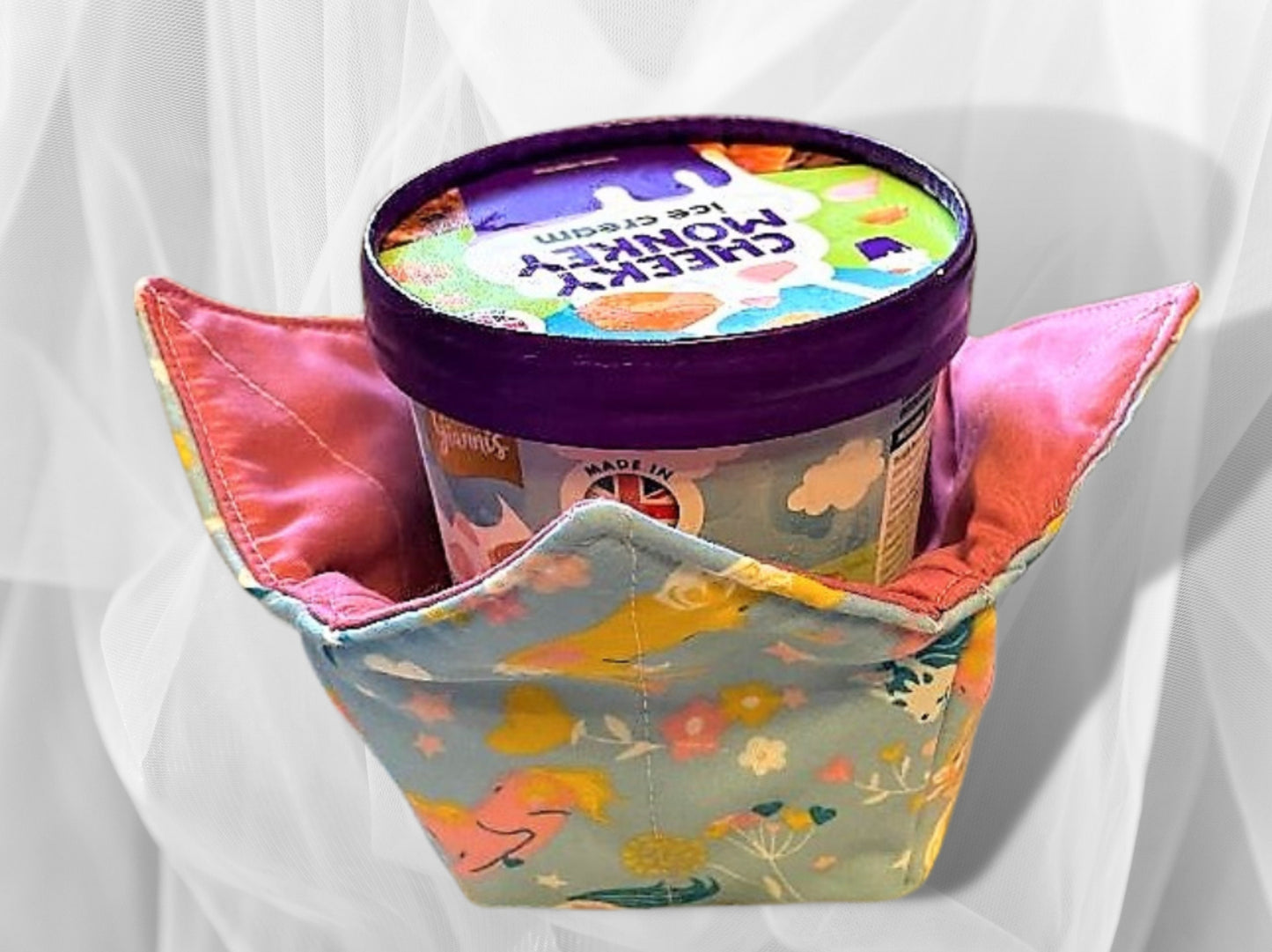 Ice cream cozy, Ice cream holder, ice cream bowl, Noodle bowl, Kids party bowl, bowl holder, party gift, Unicorns