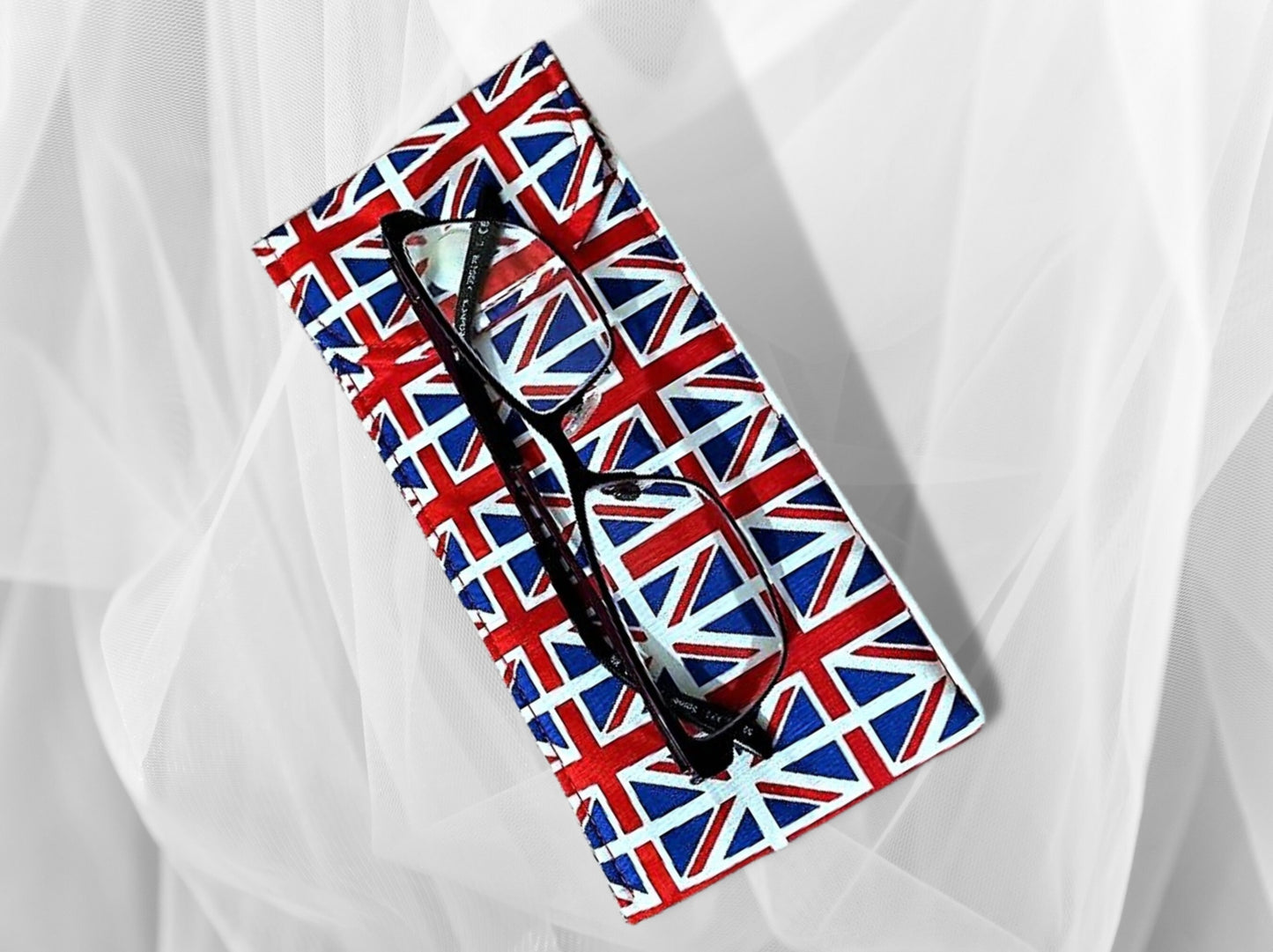Glasses case, sunglasses case, soft padded glasses case, soft pouch, Union Jack