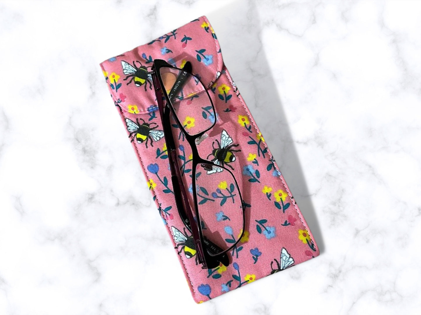 Glasses case, sunglasses case, Bumble bees, soft glasses case, soft pouch, mothers day gift