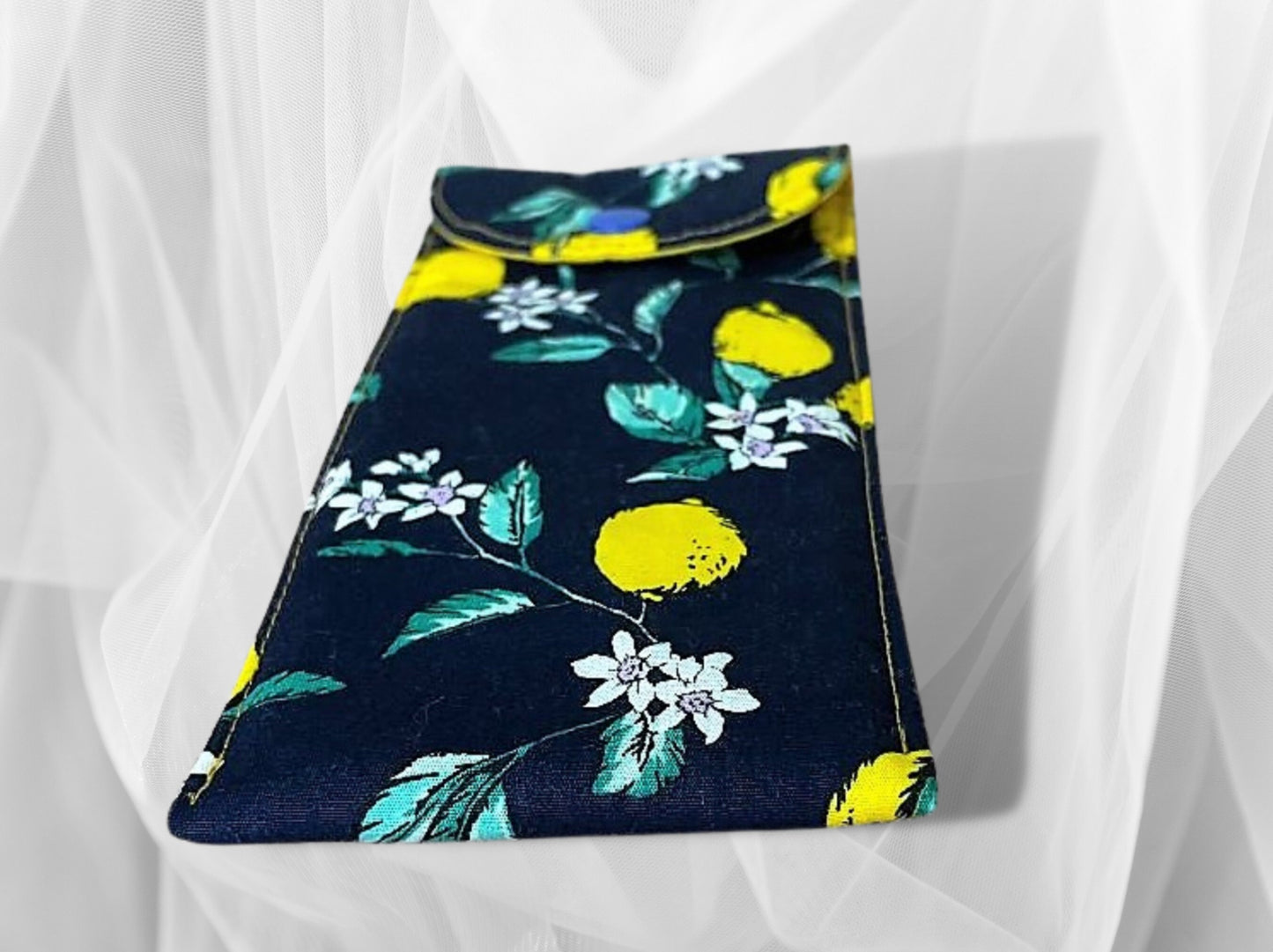 Glasses case, sunglasses case, soft pouch, soft padded glasses case, Lemons, mothers day gift