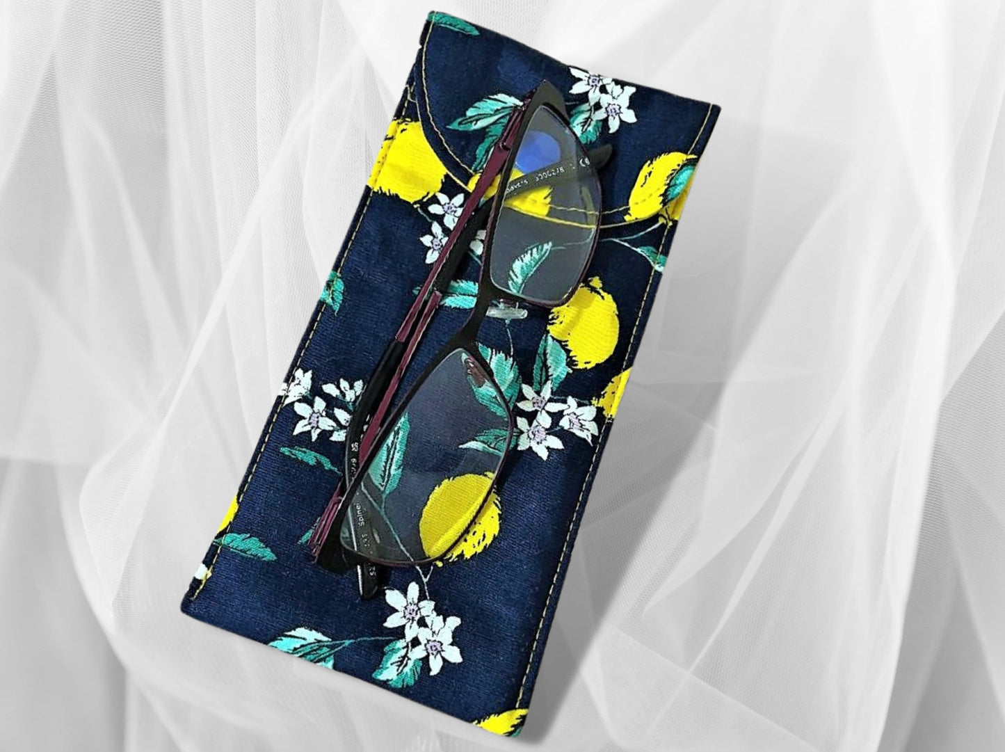 Glasses case, sunglasses case, soft pouch, soft padded glasses case, Lemons, mothers day gift