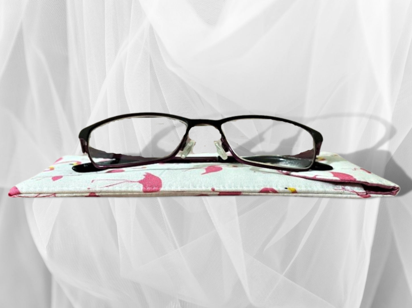 Glasses case, soft padded glasses case, sunglasses case, soft pouch, flamingos, mothers day gift, valentines day