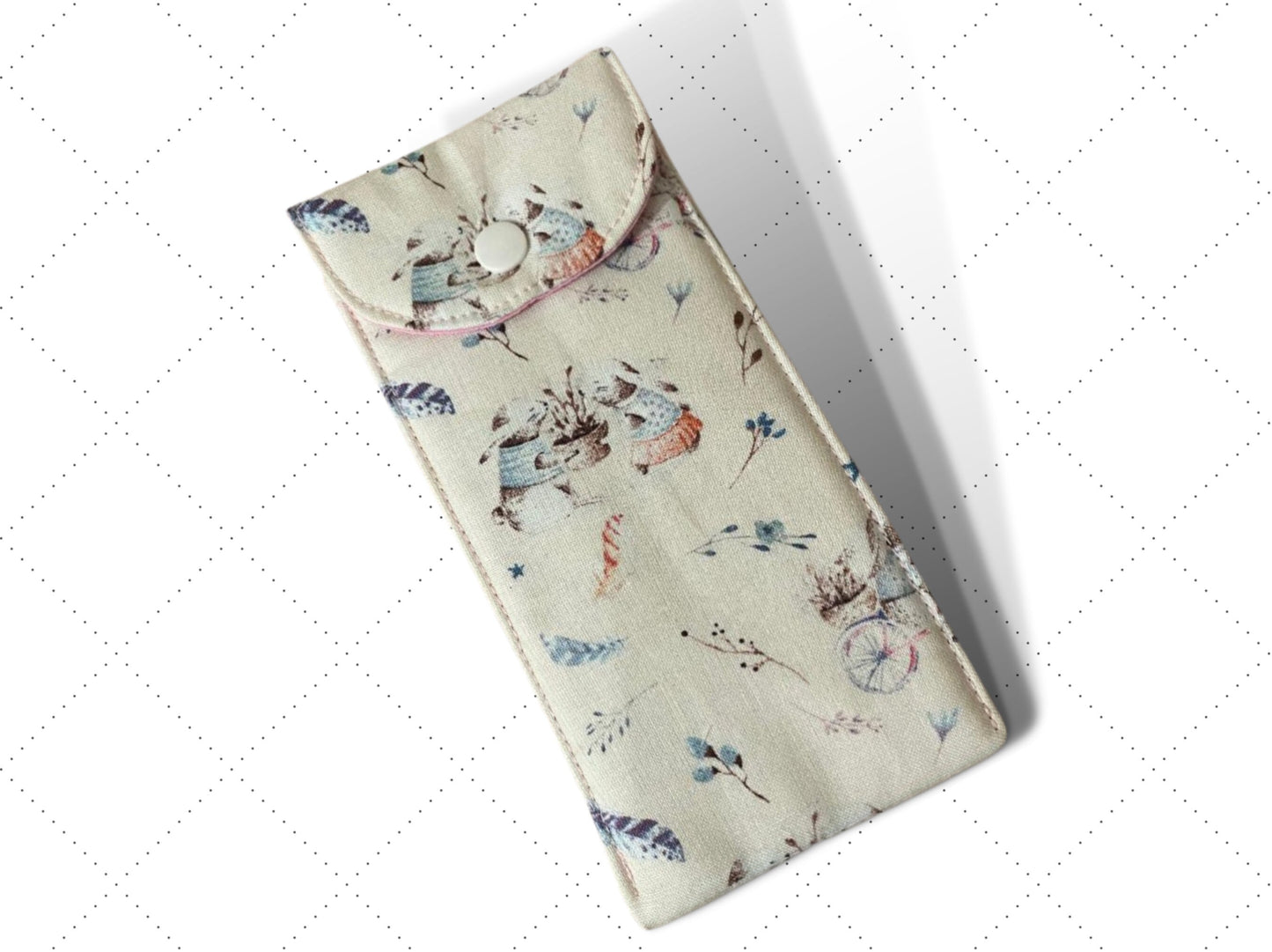 Glasses case, soft padded glasses case, sunglasses case, soft pouch, pencil case, Rabbits, reading glasses case, Easter gift