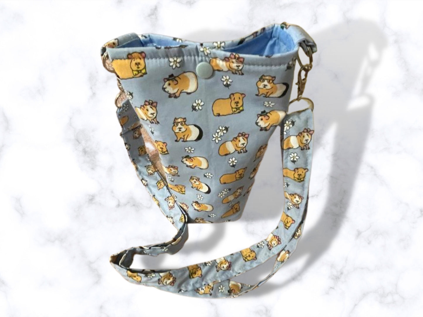 Bottle bag, travel bottle bag, water bottle bag, drinks holder, drinks carrier, holiday bag, dog walking bag, across body bag, Guinea pigs